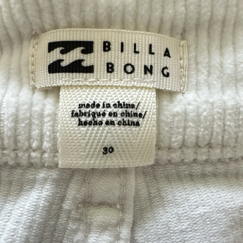 BILLABONG Free Fall Corduroy Shorts Womens Size 30 Salt Crystal Cream‎ Retro NWT - Picture 7 of 9